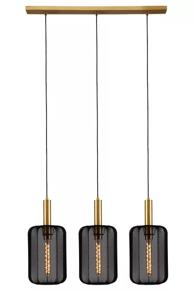 Lampa wisząca czarno-złota CORINA 3xE27x40W wym: 185x90x22 cm Lucide 850139