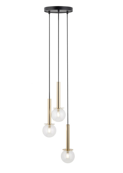 Lampa wisząca czarno-złota DAISY 3xG9x12W wym: 115x27x27 cm Sigma Lighting 837847