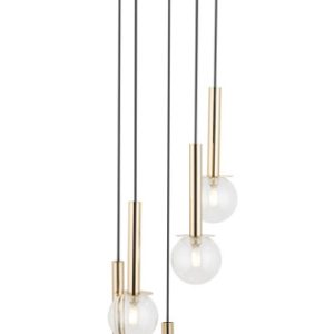 Lampa wisząca czarno-złota DAISY 5xG9x12W wym: 115x30x30 cm Sigma Lighting 837819 Lampa wisząca czarno-złota DAISY 5xG9x12W wym: 115x30x30 cm Sigma Lighting 837819