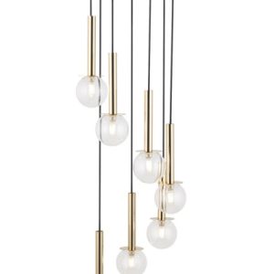 Lampa wisząca czarno-złota DAISY 7xG9x12W wym: 115x35x35 cm Sigma Lighting 837757 Lampa wisząca czarno-złota DAISY 7xG9x12W wym: 115x35x35 cm Sigma Lighting 837757