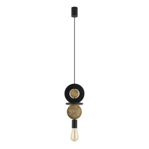 Lampa wisząca czarno-złota DROPS WOOD E 1xE27x25W Nowodvorski 846415 Lampa wisząca czarno-złota DROPS WOOD E 1xE27x25W Nowodvorski 846415