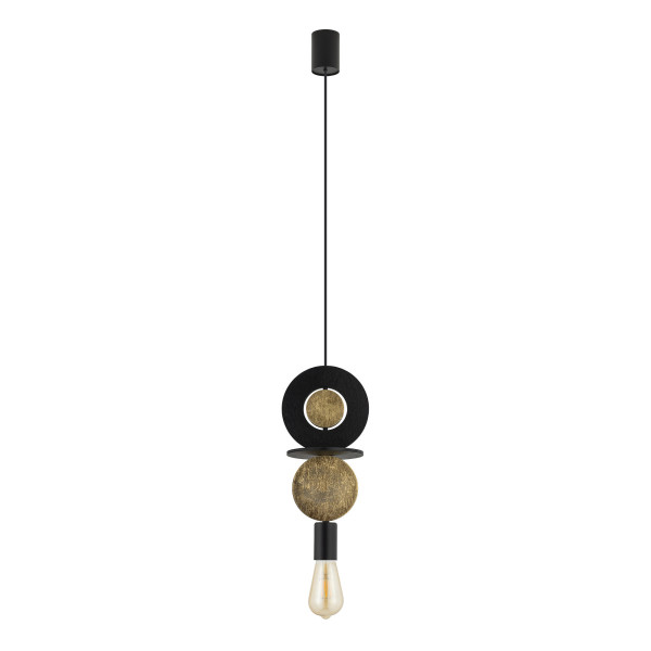 Lampa wisząca czarno-złota DROPS WOOD E 1xE27x25W Nowodvorski 846415