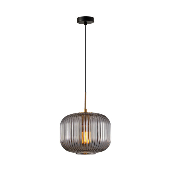 Lampa wisząca czarno-złota-dymiona GAVINO 1xE27x40W Italux 854339