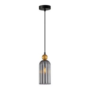 Lampa wisząca czarno-złota-dymiona NARISA 1xE27x40W Italux 845818 Lampa wisząca czarno-złota-dymiona NARISA 1xE27x40W Italux 845818