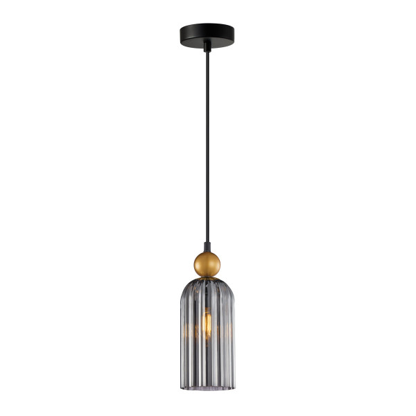 Lampa wisząca czarno-złota-dymiona NARISA 1xE27x40W Italux 845818
