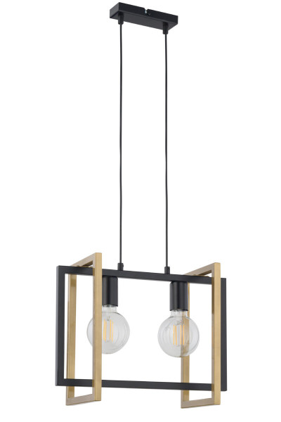 Lampa wisząca czarno-złota Eden 2xE27x15W wym: 80x41x18 cm Sigma Lighting 838074