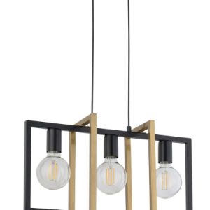 Lampa wisząca czarno-złota Eden 3xE27x15W wym: 80x50x18 cm Sigma Lighting 838020 Lampa wisząca czarno-złota Eden 3xE27x15W wym: 80x50x18 cm Sigma Lighting 838020
