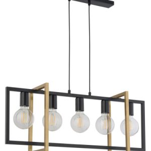Lampa wisząca czarno-złota Eden 5xE27x15W wym: 80x76x18 cm Sigma Lighting 837986 Lampa wisząca czarno-złota Eden 5xE27x15W wym: 80x76x18 cm Sigma Lighting 837986