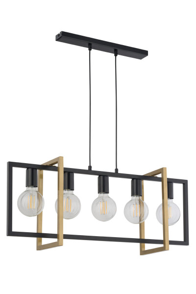 Lampa wisząca czarno-złota Eden 5xE27x15W wym: 80x76x18 cm Sigma Lighting 837986