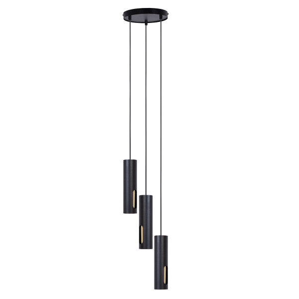 Lampa wisząca czarno-złota FLOW 3xGU10x10W wym: 110x20x20 cm Sigma Lighting 837375