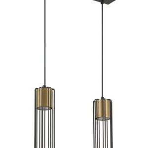 Lampa wisząca czarno-złota Fobia 2xGU10x25W Sigma Lighting 837966 Lampa wisząca czarno-złota Fobia 2xGU10x25W Sigma Lighting 837966