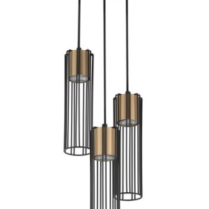 Lampa wisząca czarno-złota Fobia 3xGU10x25W Sigma Lighting 837920 Lampa wisząca czarno-złota Fobia 3xGU10x25W Sigma Lighting 837920