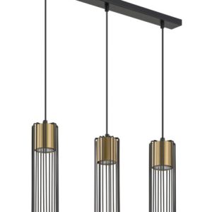 Lampa wisząca czarno-złota Fobia 3xGU10x25W Sigma Lighting 837872 Lampa wisząca czarno-złota Fobia 3xGU10x25W Sigma Lighting 837872