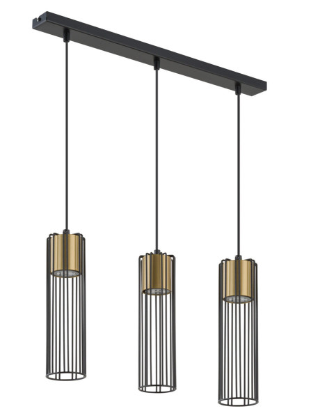 Lampa wisząca czarno-złota Fobia 3xGU10x25W Sigma Lighting 837872