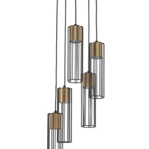 Lampa wisząca czarno-złota Fobia 5xGU10x25W Sigma Lighting 837999 Lampa wisząca czarno-złota Fobia 5xGU10x25W Sigma Lighting 837999