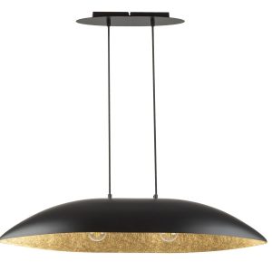 Lampa wisząca czarno-złota Gondola 2xE27x15W Sigma Lighting 837786 Lampa wisząca czarno-złota Gondola 2xE27x15W Sigma Lighting 837786