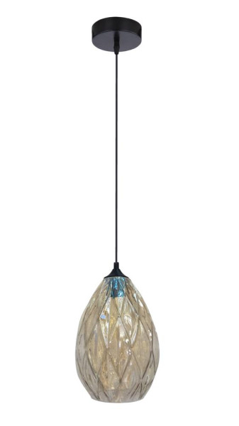 Lampa wisząca czarno-złota GRAN 1xE27x60W wym: 115x19x19 cm Candellux 924164