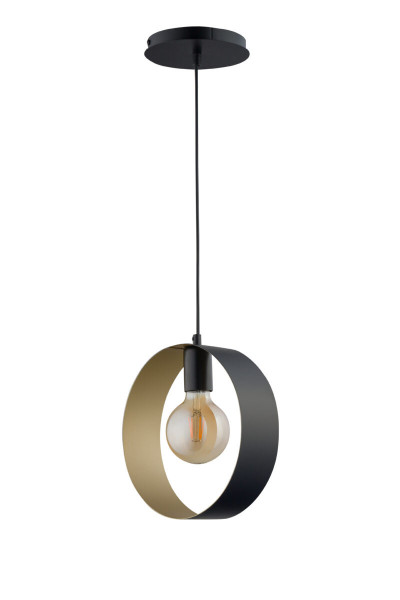 Lampa wisząca czarno-złota Happy 1xE27x15W wym: 100x25x16 cm Sigma Lighting 841942