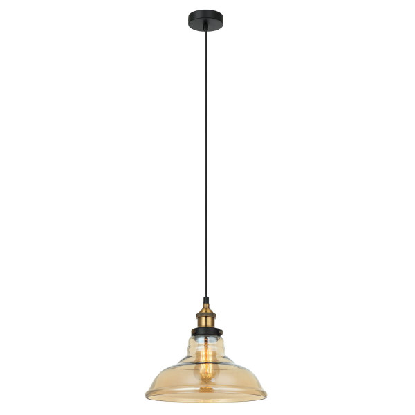 Lampa wisząca czarno-złota Hubert 1xE27x40W wym: 98x28x28 cm Italux 856522