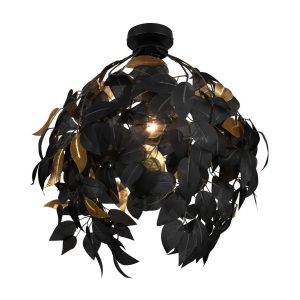 Lampa wisząca czarno-złota LEAVY 1xE27x28W wym: 58x38x38 cm RL 860347 Lampa wisząca czarno-złota LEAVY 1xE27x28W wym: 58x38x38 cm RL 860347