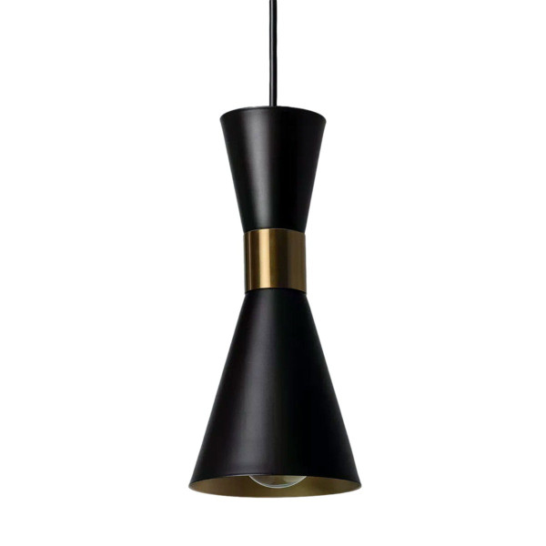 Lampa wisząca czarno-złota Librio 1xE27x40W wym: 120x11,5x11,5 cm Abruzzo 852337
