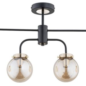 Lampa wisząca czarno-złota LINIO 4xE27x60W wym: 44x13x81 cm Alfa 856512 Lampa wisząca czarno-złota LINIO 4xE27x60W wym: 44x13x81 cm Alfa 856512
