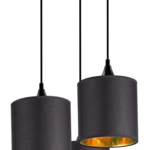 Lampa wisząca czarno-złota LONG 3xE14x40W wym: 125x40x40 cm Candellux 924157 Lampa wisząca czarno-złota LONG 3xE14x40W wym: 125x40x40 cm Candellux 924157