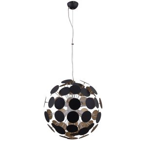 Lampa wisząca czarno-złota Mailone 6xE14x40W wym: 120x50x50 cm Italux 854667 Lampa wisząca czarno-złota Mailone 6xE14x40W wym: 120x50x50 cm Italux 854667