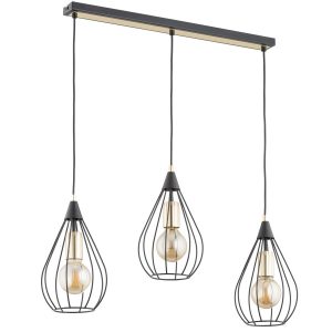 Lampa wisząca czarno-złota MANAGOS 3xE27x15W wym: 85x17x75 cm Alfa 841579 Lampa wisząca czarno-złota MANAGOS 3xE27x15W wym: 85x17x75 cm Alfa 841579