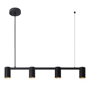 Lampa wisząca czarno-złota Maribel 4xGU10x10W wym: 100x82x6 cm Polux 847402 Lampa wisząca czarno-złota Maribel 4xGU10x10W wym: 100x82x6 cm Polux 847402