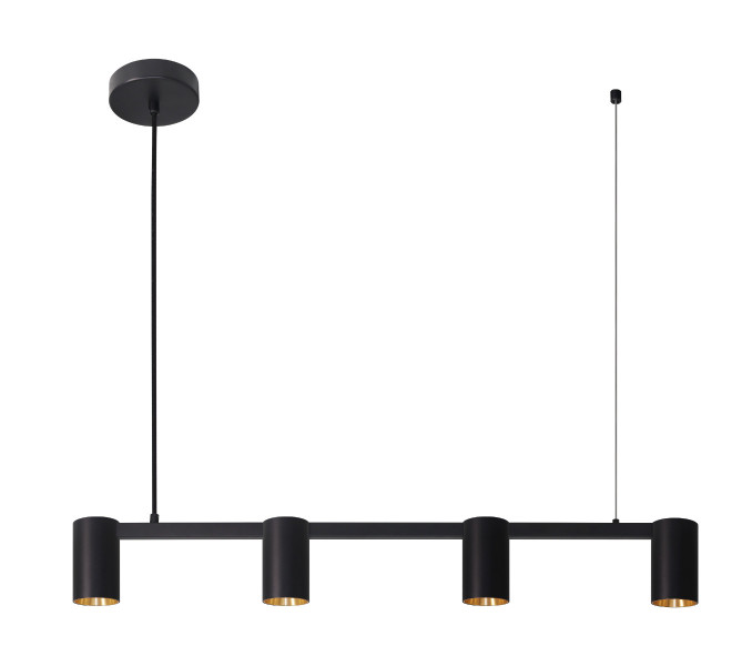 Lampa wisząca czarno-złota Maribel 4xGU10x10W wym: 100x82x6 cm Polux 847402