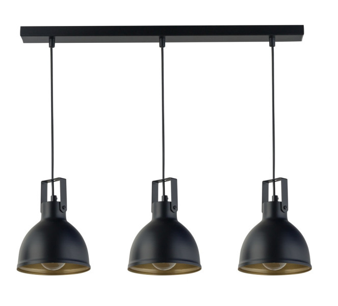 Lampa wisząca czarno-złota Mars 3xE27x15W wym: 65x60x15 cm Sigma Lighting 841870