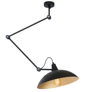 Lampa wisząca czarno-złota MELOS 1xE27x60W wym: 95x35x35 cm Aldex 854273 Lampa wisząca czarno-złota MELOS 1xE27x60W wym: 95x35x35 cm Aldex 854273