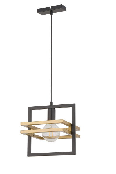 Lampa wisząca czarno-złota Merci 1xE27x15W wym: 90x26x26 cm Sigma Lighting 837925