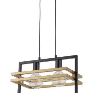 Lampa wisząca czarno-złota Merci 2xE27x15W Sigma Lighting 838004 Lampa wisząca czarno-złota Merci 2xE27x15W Sigma Lighting 838004