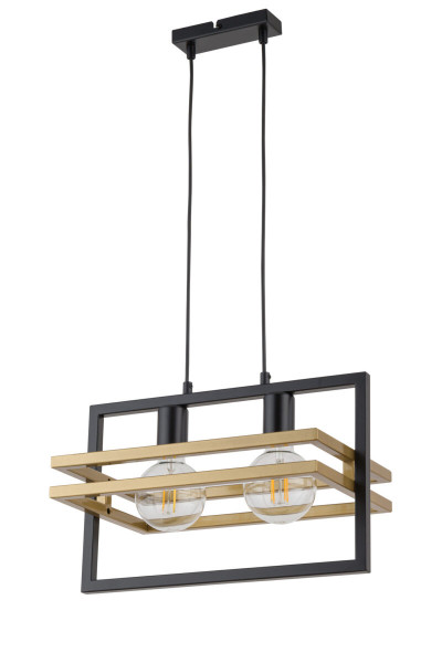 Lampa wisząca czarno-złota Merci 2xE27x15W Sigma Lighting 838004