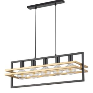 Lampa wisząca czarno-złota Merci 5xE27x15W wym: 80x76x26 cm Sigma Lighting 837985 Lampa wisząca czarno-złota Merci 5xE27x15W wym: 80x76x26 cm Sigma Lighting 837985