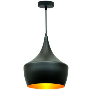 Lampa wisząca czarno-złota MODERN 1xE27x20W wym: 150x30x25 cm Polux 851995 Lampa wisząca czarno-złota MODERN 1xE27x20W wym: 150x30x25 cm Polux 851995
