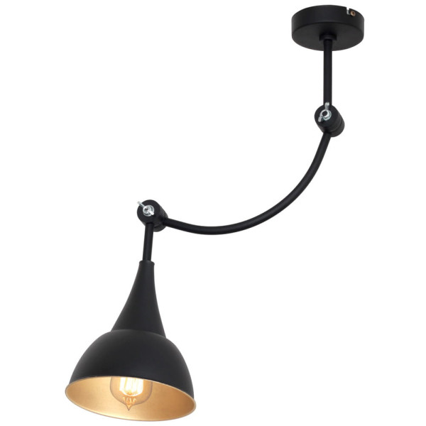 Lampa wisząca czarno-złota PIKO 1xE27x60W wym: 55x25x25 cm Aldex 861043