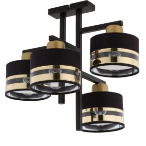 Lampa wisząca czarno-złota Pro 4xE27x15W wym: 41x48x42 cm Sigma Lighting 837882 Lampa wisząca czarno-złota Pro 4xE27x15W wym: 41x48x42 cm Sigma Lighting 837882
