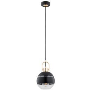 Lampa wisząca czarno-złota-przezroczysty DEROL 1xE27x15W Alfa 841819 Lampa wisząca czarno-złota-przezroczysty DEROL 1xE27x15W Alfa 841819