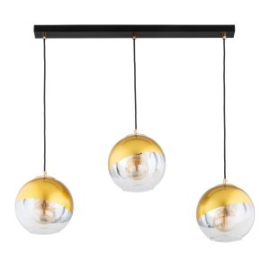 Lampa wisząca czarno-złota-przezroczysty VERONA 3xE27x15W Alfa 836180 Lampa wisząca czarno-złota-przezroczysty VERONA 3xE27x15W Alfa 836180