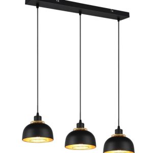 Lampa wisząca czarno-złota PUNCH 3xE27x40W wym: 150x68x18 cm RL 856243 Lampa wisząca czarno-złota PUNCH 3xE27x40W wym: 150x68x18 cm RL 856243