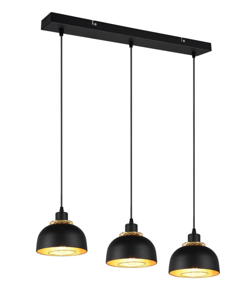 Lampa wisząca czarno-złota PUNCH 3xE27x40W wym: 150x68x18 cm RL 856243