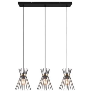 Lampa wisząca czarno-złota ROD 3xE27x40W wym: 150x82x20 cm RL 850877 Lampa wisząca czarno-złota ROD 3xE27x40W wym: 150x82x20 cm RL 850877