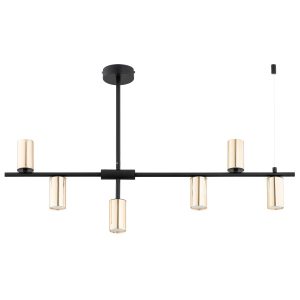Lampa wisząca czarno-złota SAUR 6xGU10x10W wym: 54x91x10 cm Alfa 837435 Lampa wisząca czarno-złota SAUR 6xGU10x10W wym: 54x91x10 cm Alfa 837435