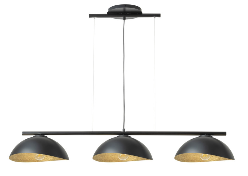 Lampa wisząca czarno-złota Solar 3xE27x15W wym: 80x120x33 cm Sigma Lighting 841848