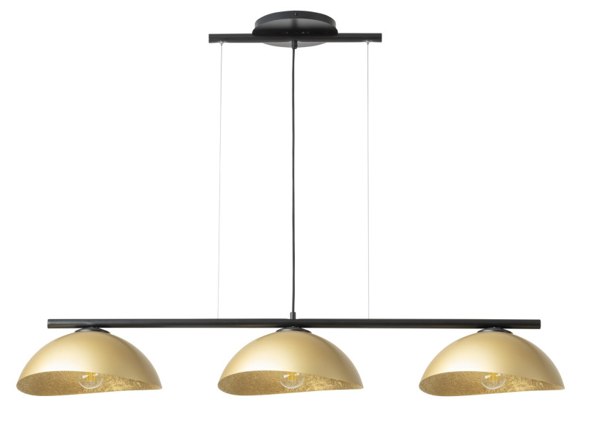 Lampa wisząca czarno-złota Solar 3xE27x15W wym: 80x120x33 cm Sigma Lighting 841666