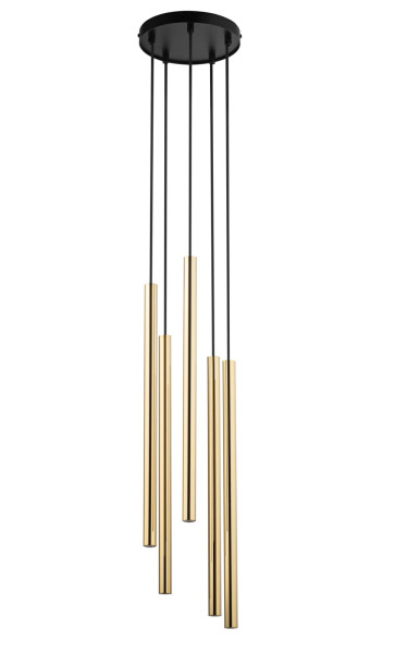 Lampa wisząca czarno-złota SOPEL LUX 5xG9x3W Sigma Lighting 837764