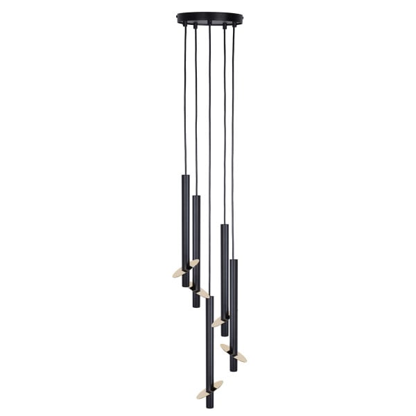 Lampa wisząca czarno-złota SOPEL RING 5xG9x3W Sigma Lighting 835928